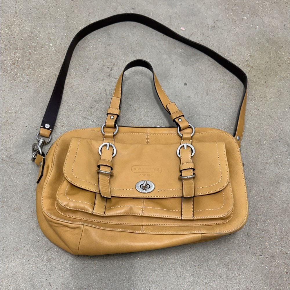 Coach Tan Leather Crossbody Bag